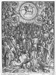 Scene from the Apocalypse, Adoration of the Lamb, German edition, 1498